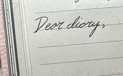 writing in diary